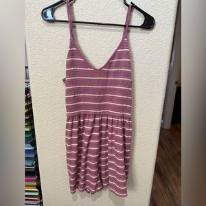 Striped design romper